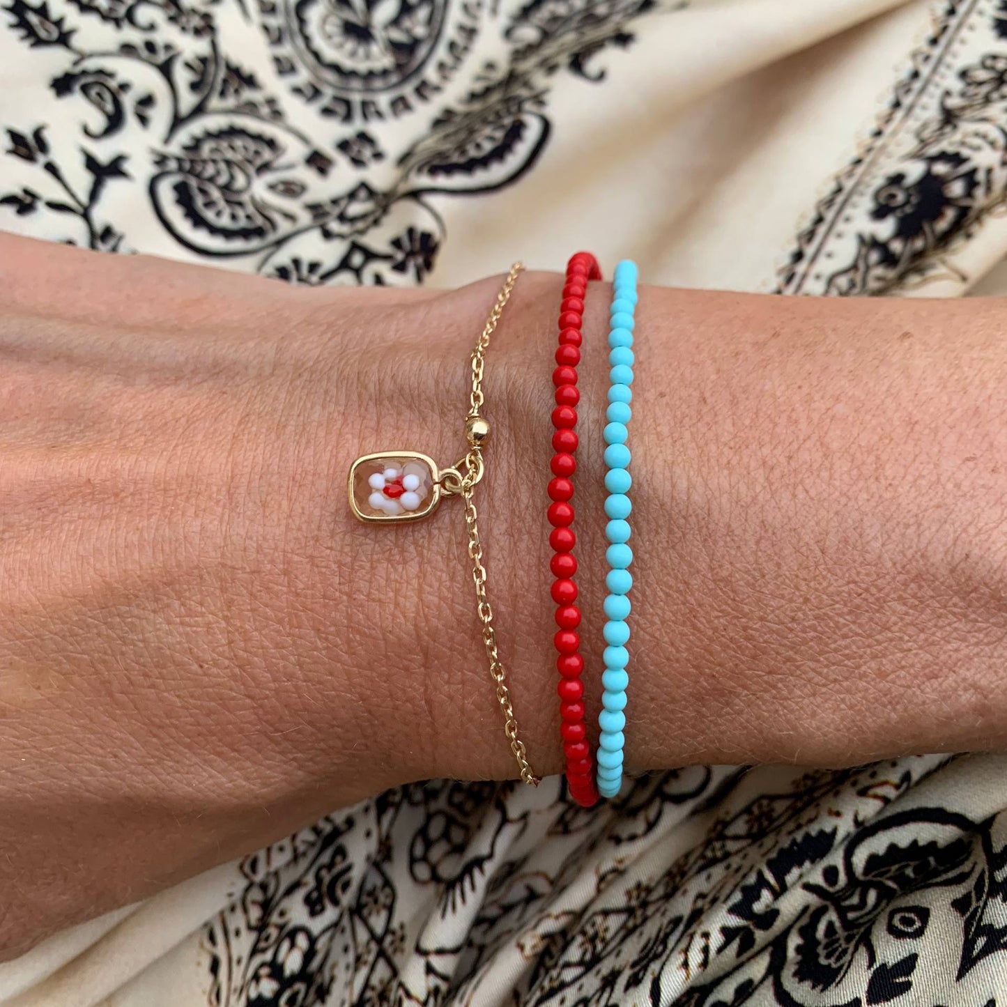 Bracciali AmAr corallo e turchese argento 925 - Lumiere Bijoux