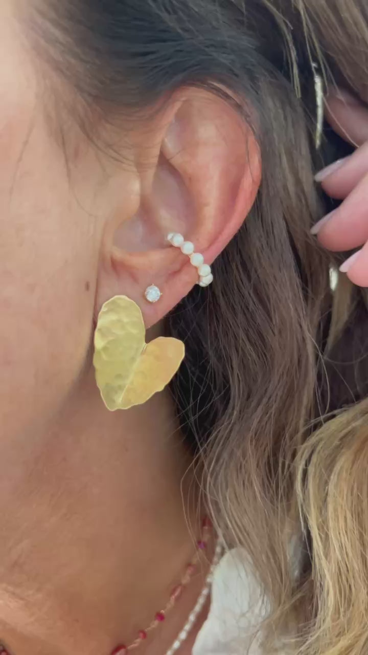 Orecchini lobo cuore abbraccio - Lumiere Bijoux