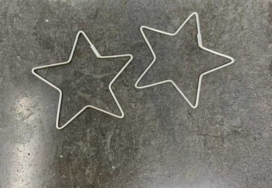 Coppia orecchini a forma di stella da 4 cm