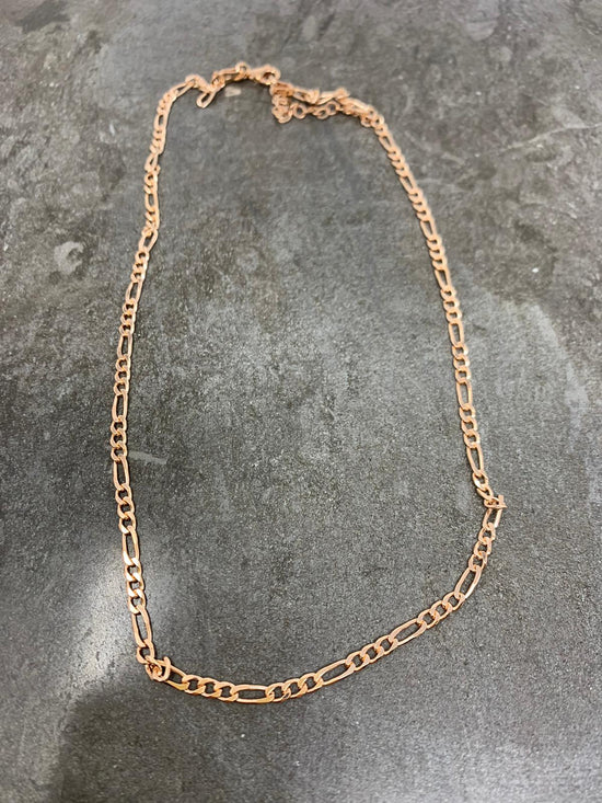 Collana catena grumette intrecciata 3 mm rosé cm40 - Lumiere Bijoux